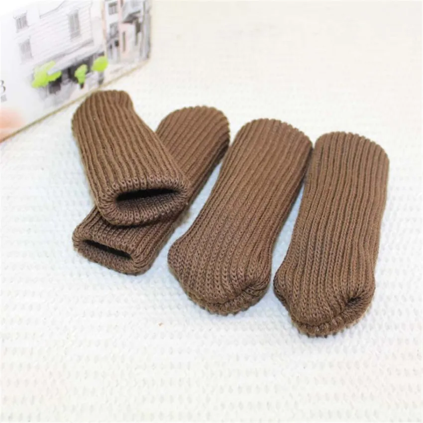 4PCS/lot Anti-slip Chair Feet Socks Protector Cover Double-layer Knitted Sleeve Table Legs Sleeve Pad Furniture Legs Sock Cover