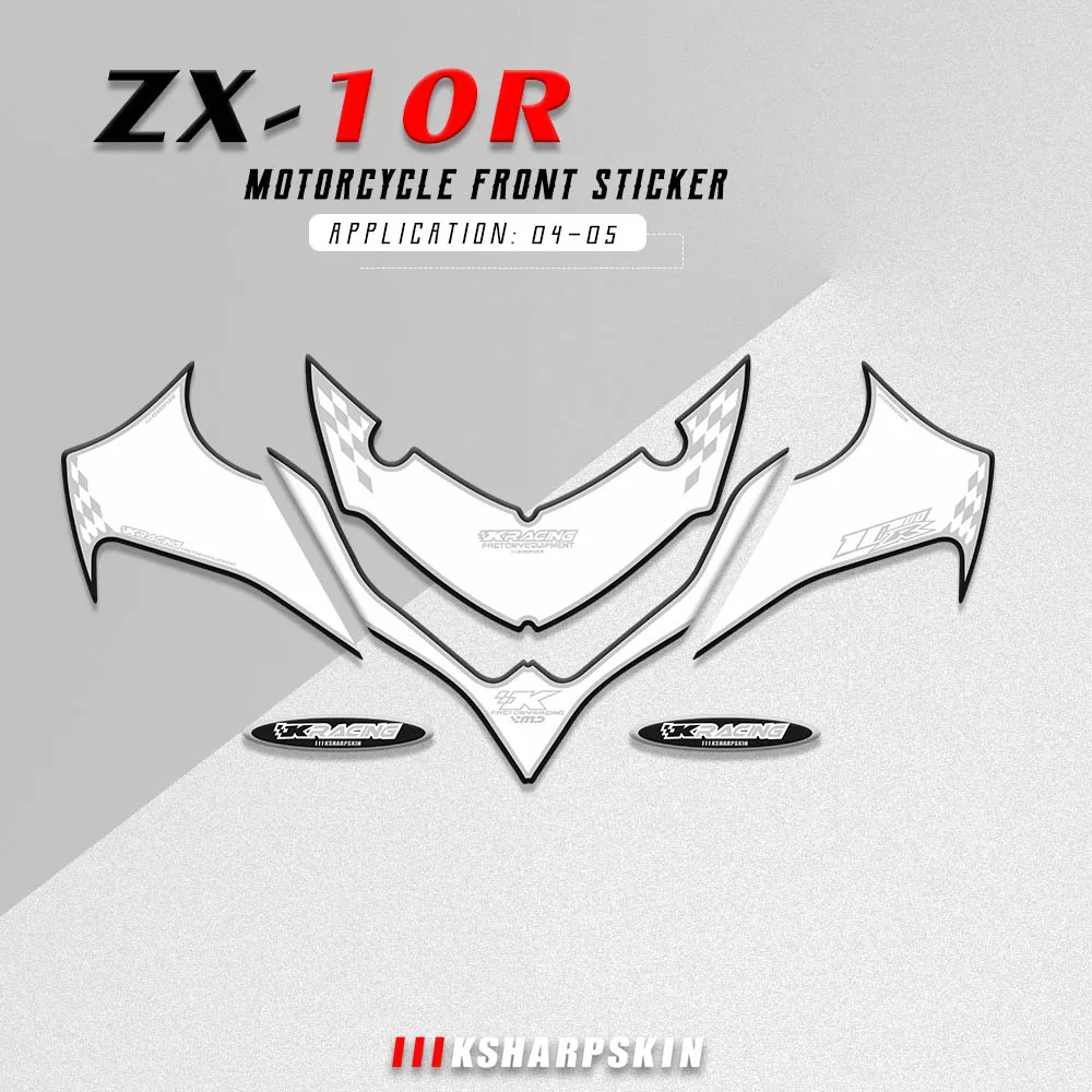 New sale 3D Gel Motorcycle Front Fairing Decals Sticker Kit for Kawasaki  ZX10R  C Series 2004 - 2005  zx 10 r