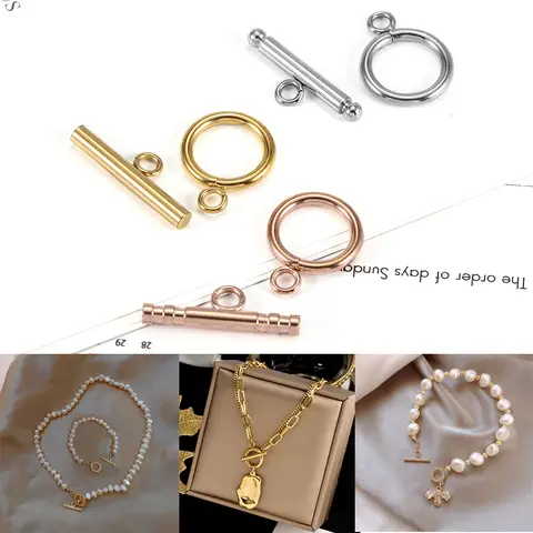 Gold Steel Jewelry Bracelets with Toggle Clasps St.kunkka