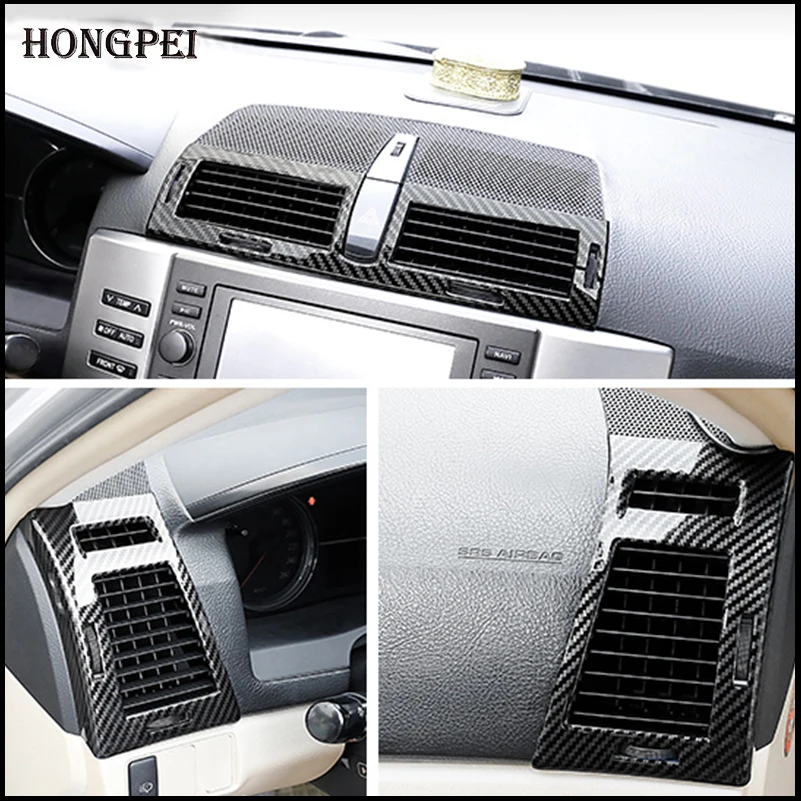 FOR Toyota Mark X Reiz X120 2005-2008 Air Conditioner Outlet Vent TRIM STICKER COVER MOLDING CAR STYLING Auto Parts