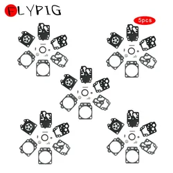 5Pcs Carburetor Carb Repair Rebuild Gasket Kit For Walbro K20-WYJ D20-WYJ Echo Husqvarna Toro Ryobi Honda Homelite Trimmer
