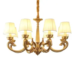 American Copper Chandelier 3 6 8 Arm Full Bronze For Bedroom Dining Living Room Luxury Suspendsion Light Fixtures E14 Led Lamp
