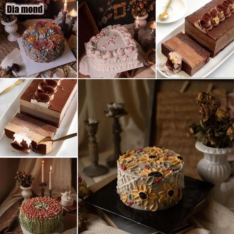 

5D DIY Diamond Painting Cake Black Forest Cake Full Drill Diamond Embroidery Dessert Mosaic Cross Stitch Handmade Home Decor