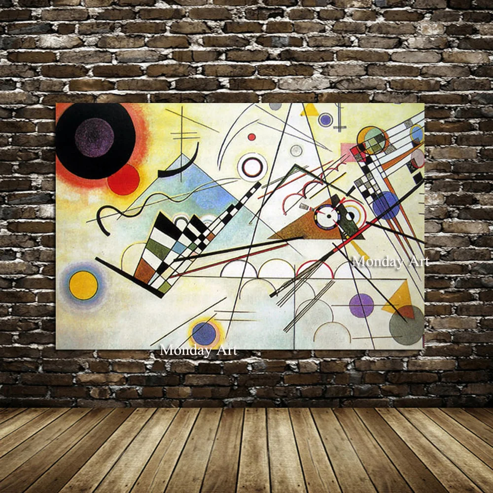 

100% Hand Painted Wassily Kandinsky Abstract Canvas Art Paintings Posters Famous Artwork Reproductions Wall Pictures Home Decor