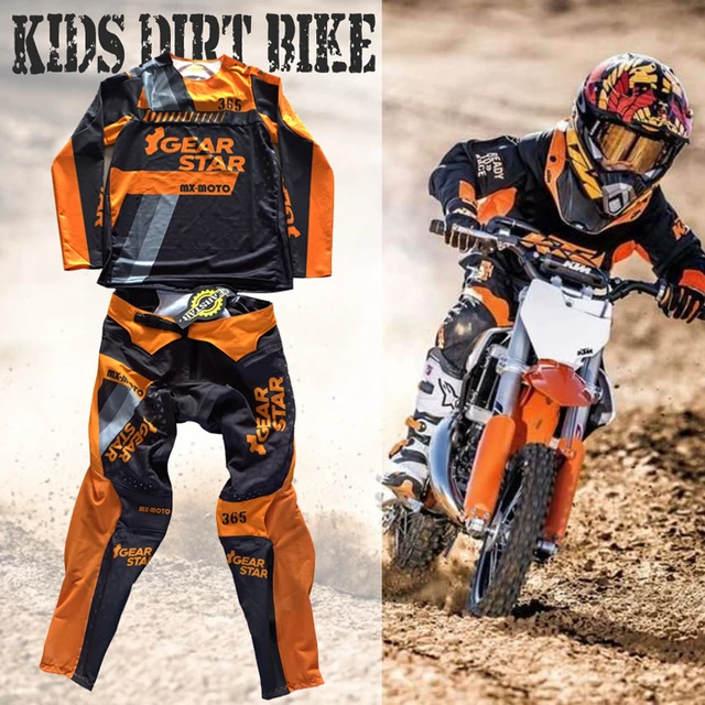 GEAR STAR Conjunto de ropa de ciclismo para ninos traje de Motocross Dirt Bike Racer motocicleta todoterreno montar Jersey y pantalones AliExpress