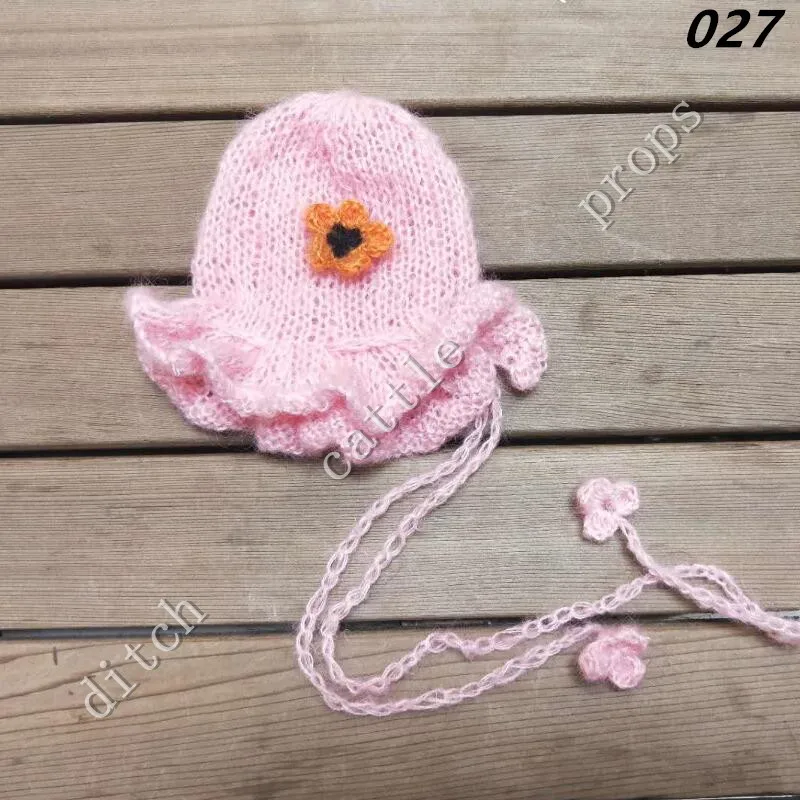 Handcraft Baby Hand Knit Mohair Sun Hat Newborn Photography Props Studio Clothing