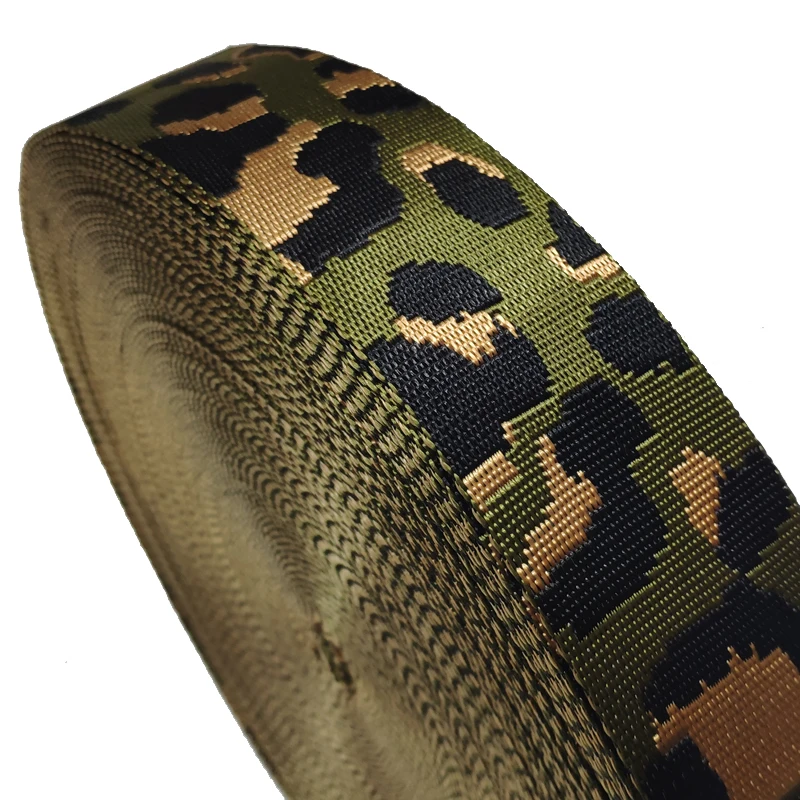 Liman Ribbon Factory Hot Sale 50MM Jacquard Nylon Webbing 2 Inch 1.5mm Thick For Bag Strap Army Green Color