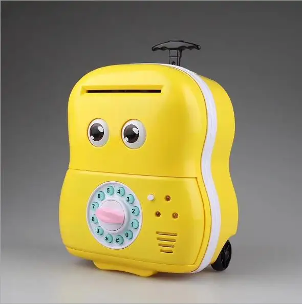 Creatieve Bagage Spaarpot Mini Spaarpot Veiligheid Elektronische Wachtwoord Voice Kauwen Coin Cash Storting Machine Cadeau voor Kinderen