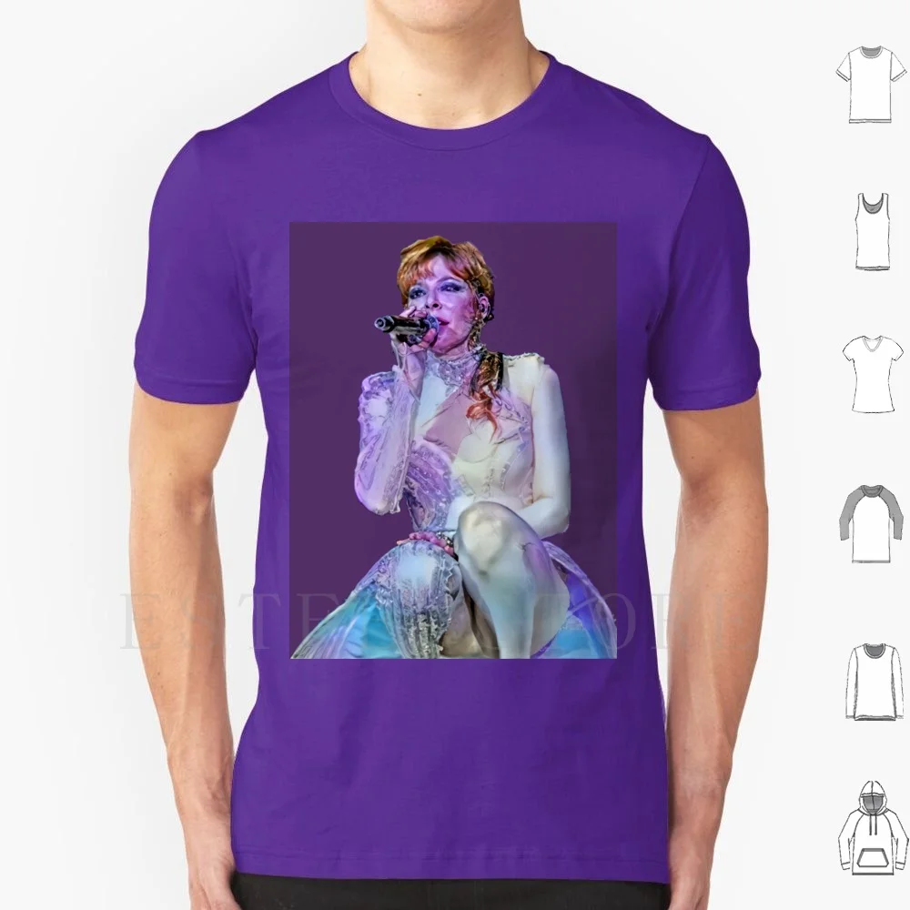 Mylène Farmer T Shirt DIY Big Size 100% Cotton Artist French A Singer Variety Concert Mylène Joelle Guillaume Digital Creation