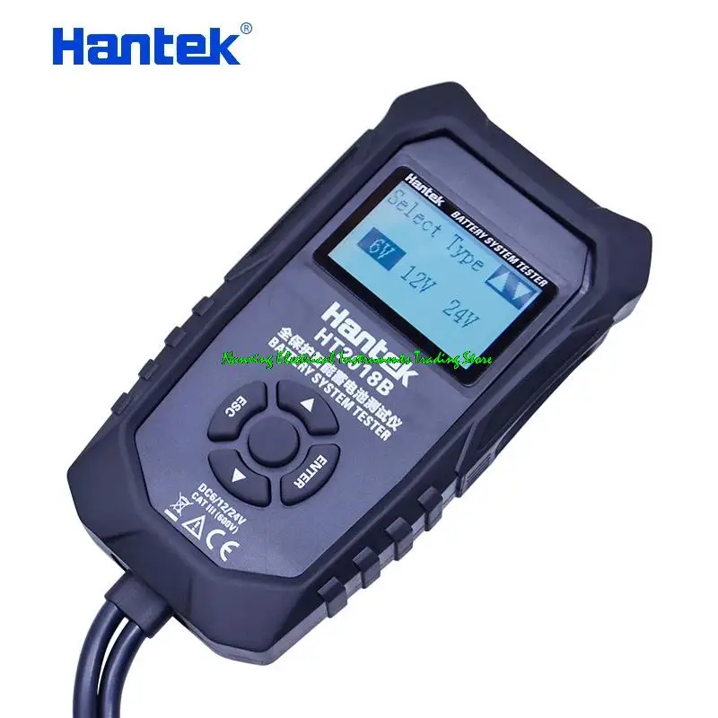 Hantek HT2018B Digital Car Battery Tester LCD Display Automotive Analyzer 6V/12V/24V Automobile Vehicle Battery Diagnos