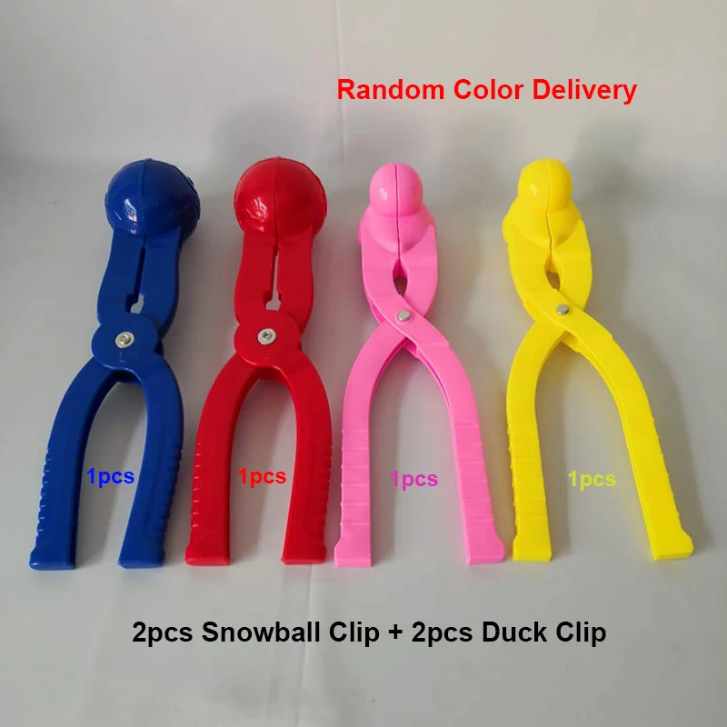 3PCS Random Color Snowball Clip Toys for Adults and Kids, Outdoor Sports, Winter