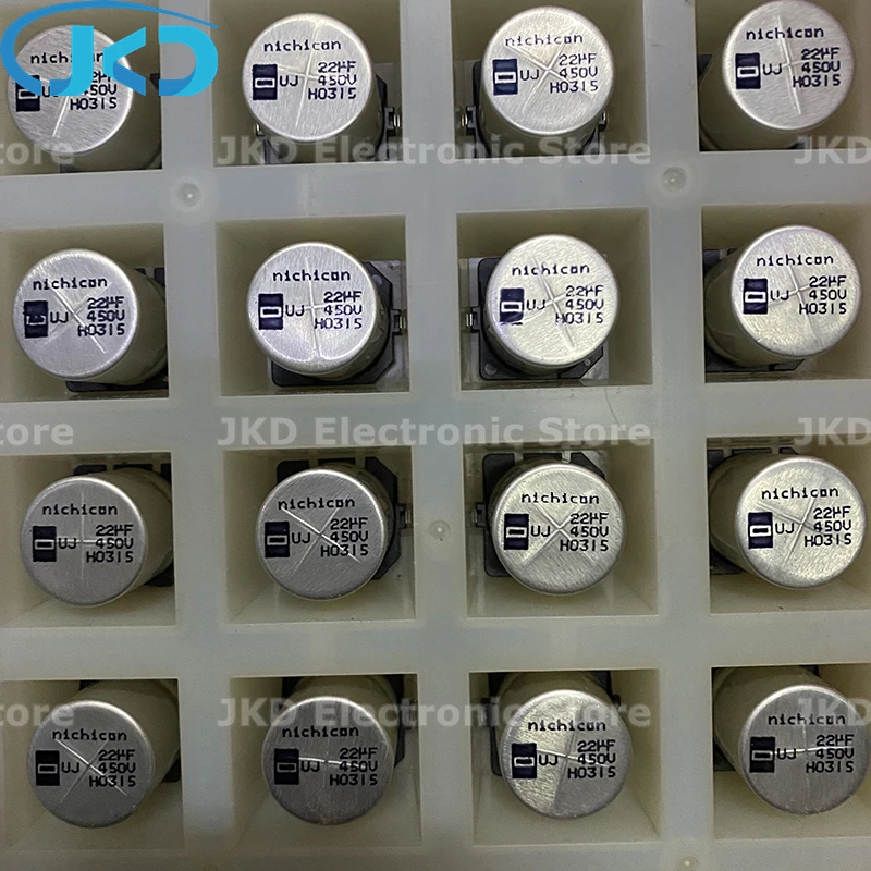 5pcs 22uF 450V NICHICON VJ series 18x21.5mm 450V22uF Chip type SMD Aluminum Electrolytic Capacitor 100% New and Original