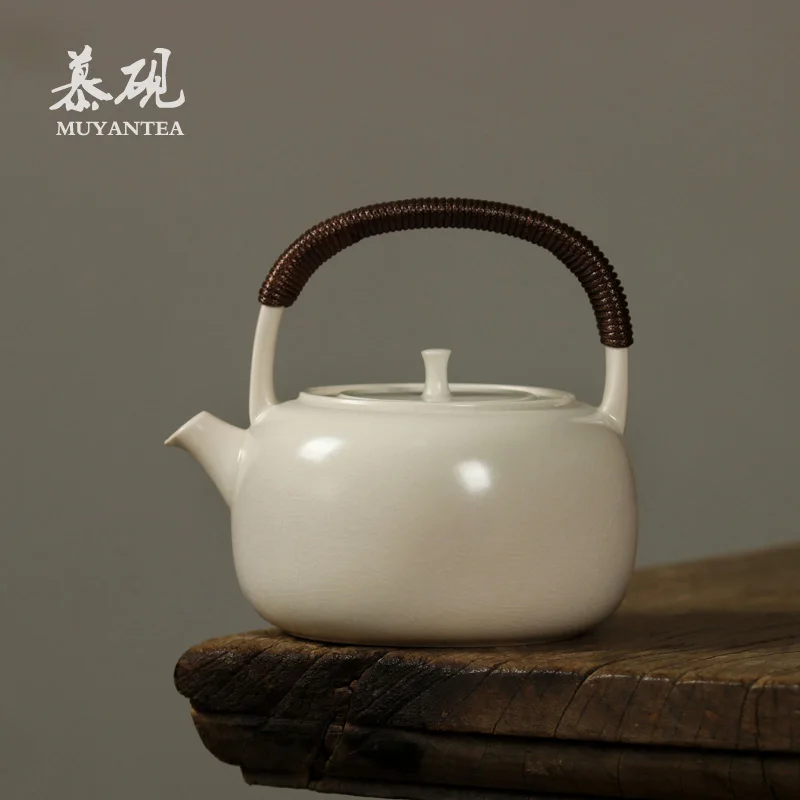 MuYan Japanese rock ore soda cooking pot hand made kung fu tea boiling kettle household cracked pot clay pot