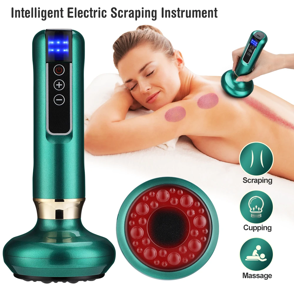 

Intelligent Negative Pressure Cupping Massager Body Guasha Device Heating Physiotherapy Wireless Electric Scraping Apparatus