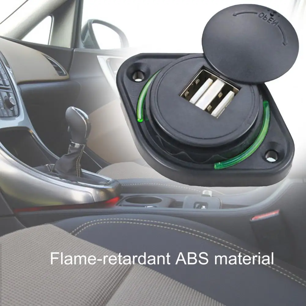 12V-24V Car Accessory Car Charger Dual High Compatibility Quick Charge USB Port 3.1A LED Quick Charge Mini Adapter for Auto
