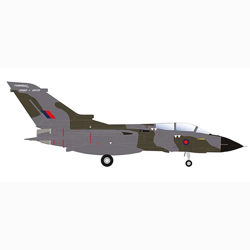 Diecast 1/200 Tornado Fighter GR.4 No. 31 Squadron Mini Alloy Military Aircraft Model Desktop Decoration Gifts