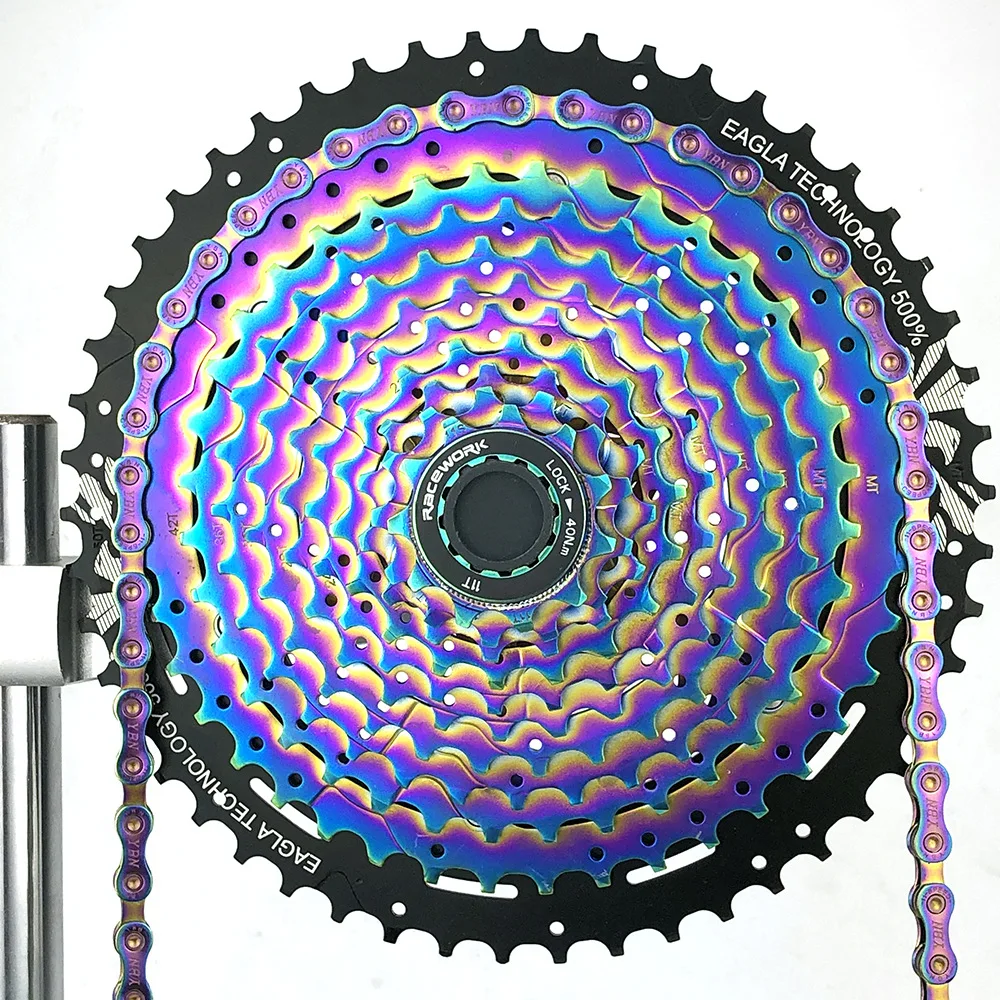 

MTB 11S 11-50T Rainbow Cassette 11 Speed Cassette Full steel Durable Ultralight Mountain Bike Flywheel Sprocket For Shimano Sram