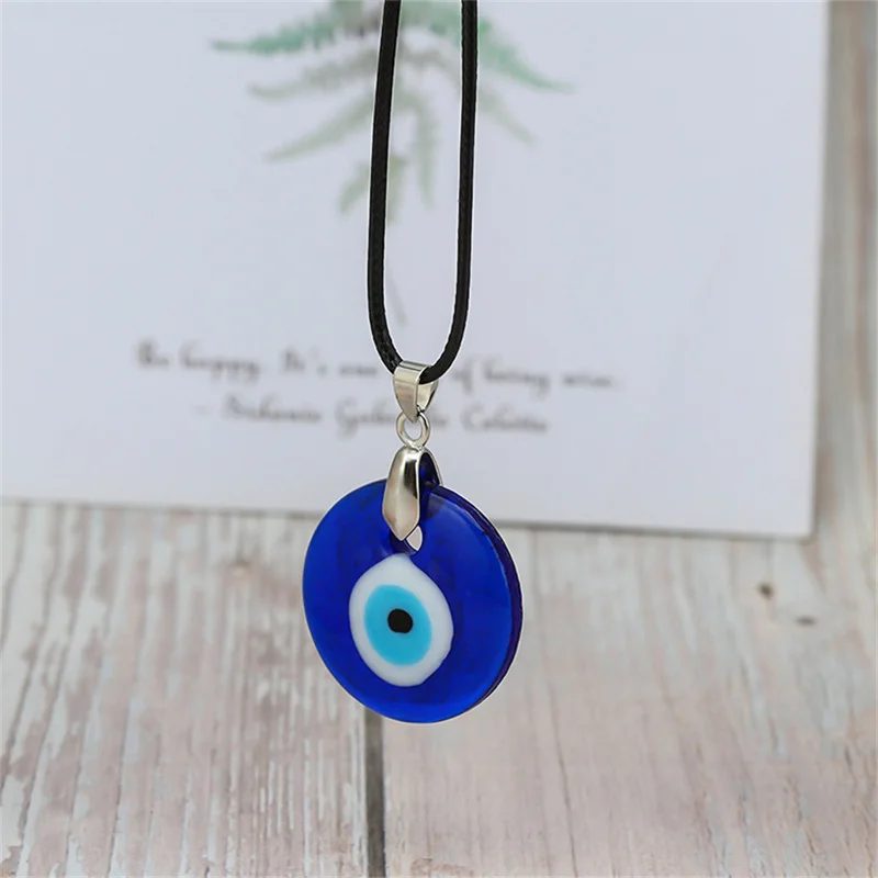 1PC Blue Glass 30mm Evil Eye Pendants Necklace For Women Men Turkey Evil Eyes Lucky Necklace Choker Jewelry Accessories