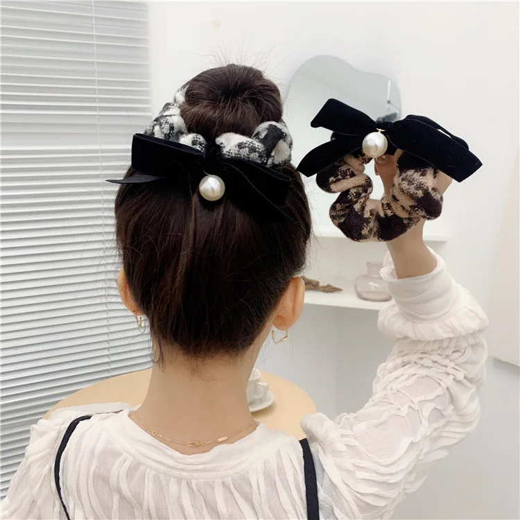 

Fashion Girls Fabric art hair accessories Cute Sweet Kids Girls hair band headband rubber band easy matching elastic hair bands