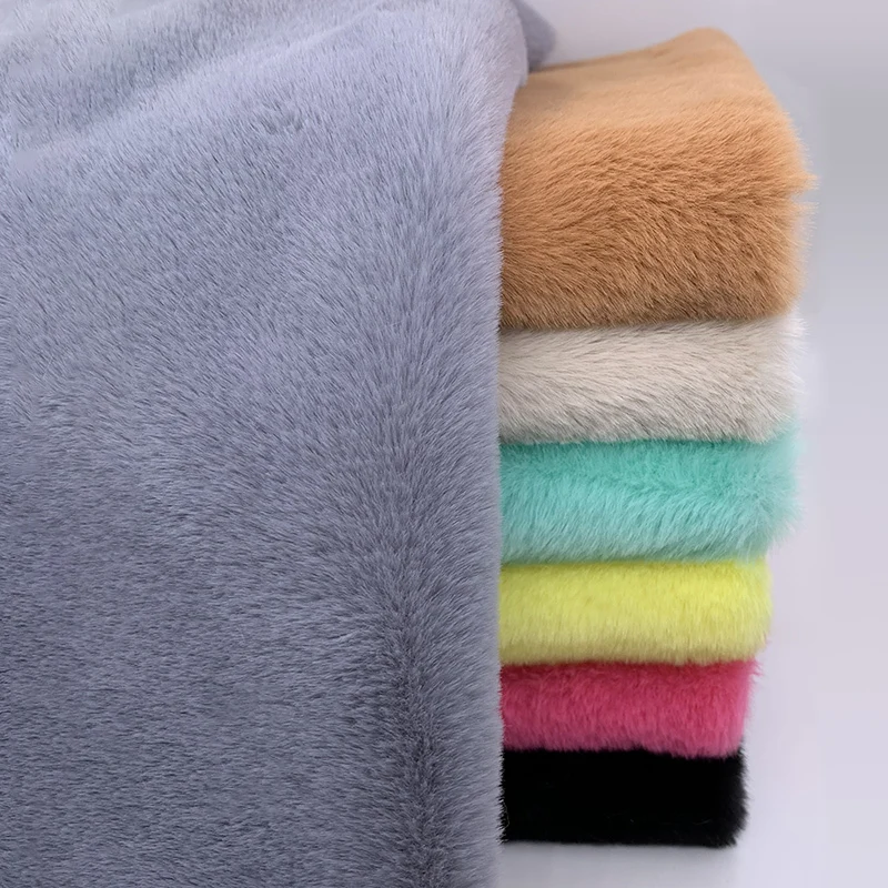 Sewbato  Super Soft Artificial Rabbit Fur Plush Fabric Imitation Rabbit Fur Garment Fabric Plush 50x50cm DIY Fabric