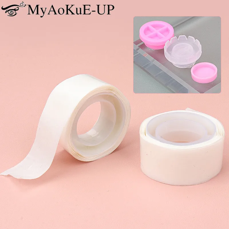 Eyelash Extension Glue Cup, Fixed Dot Fix, Balão Adesivo, Ameixa Auxiliar, No Trace, Double Side fita adesiva, 300pcs