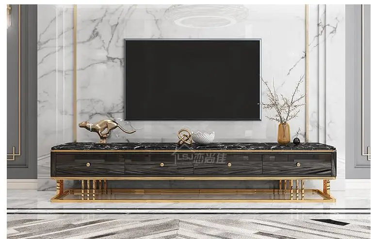 Marble combination of TV cabinet