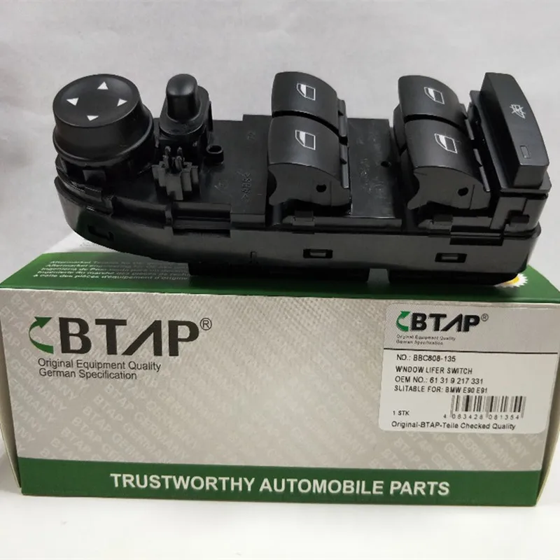 

BTAP 5 PCS German Specification Right-hand drive Window Lifter Switch Button WITHOUT PANEL For BMW E90 E91 2008-2012 61319217331