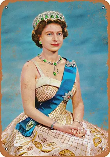 Metal Sign - 1954 Queen Elizabeth II - Vintage Look Wall Decor for Cafe beer Bar Decoration Crafts