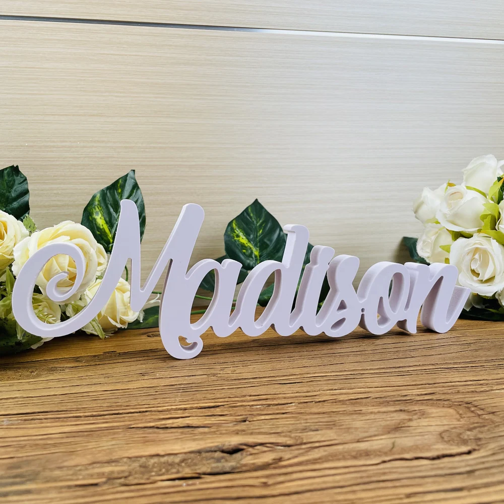 Customization Wood Standing Letters Sign Decorations Personalised Mariage Birthday Party Decorations Children\'s Name Wall Letter