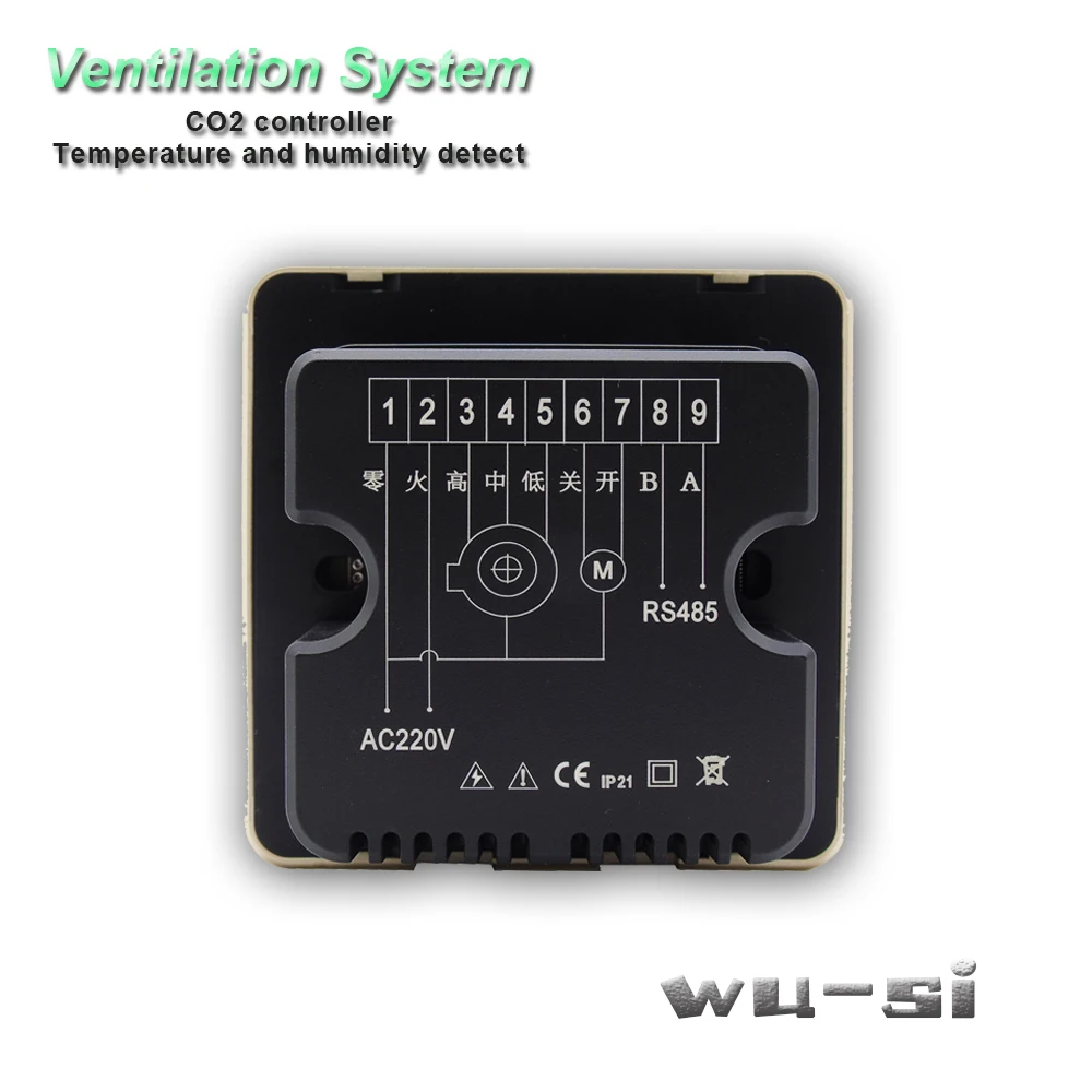 Co2 tester control ventilation system,with remote control 3 speed relay output regulator