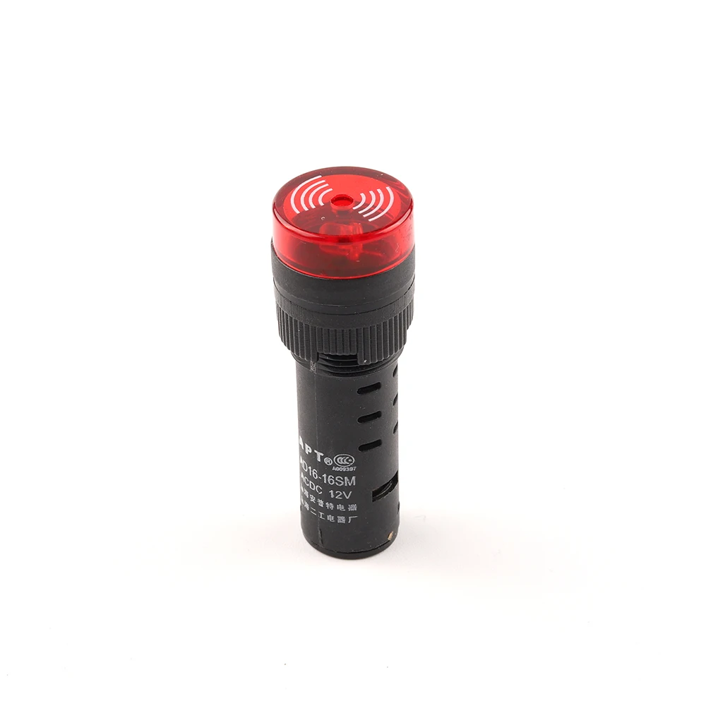 Luz de señal de Flash AD16-16SM, 12V, 24V, 110V, 220V, 380V, 16mm, LED rojo, zumbador activo, indicador de alarma, rojo, verde, amarillo, 1 ud.