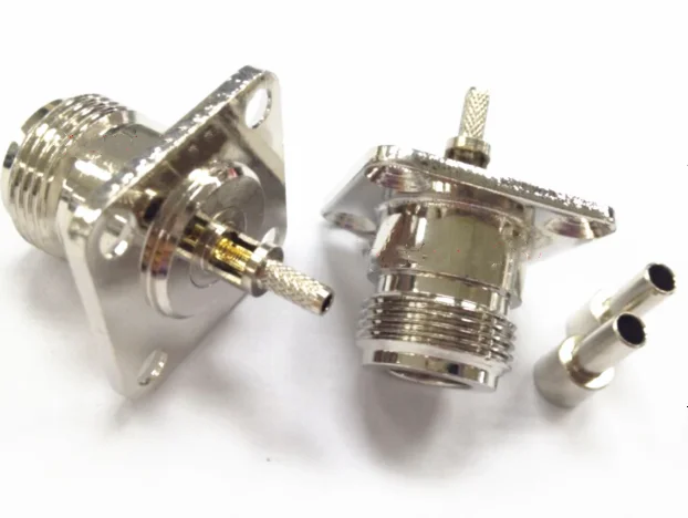 

1PC Adapter N Female Jack flange deck crimp RG316 RG174 LMR100 Cable RF Coaxial connectors