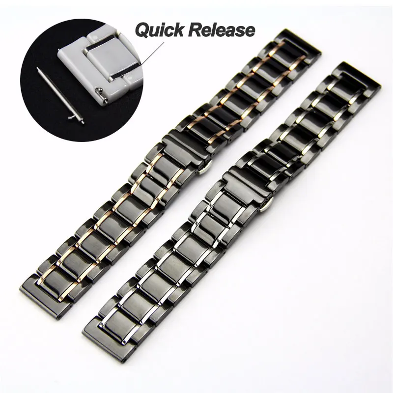 20mm 22mm 24mm Ceramic band For Samsung galaxy 3 active 46mm 42 Watch For Amazfit Pace/Stratos 2 /Bip Smart ceramic Luxury strap