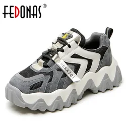 FEDONAS 2025 Autumn Winter Women Sneakers Flats Platforms Casual Shoes Woman Genuine Leather Flats Shoes Student Sneakers