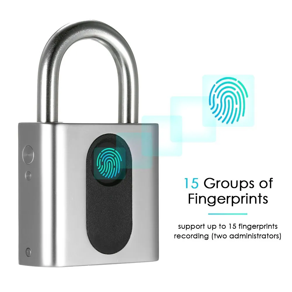 USB Rechargeable Smart Keyless Kunci Sidik Jari