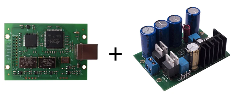 Combo384 high-end version USB base board (2 Crystek CCHD-957 ultra-low noise clocks) + LT3042 high-precision power supply