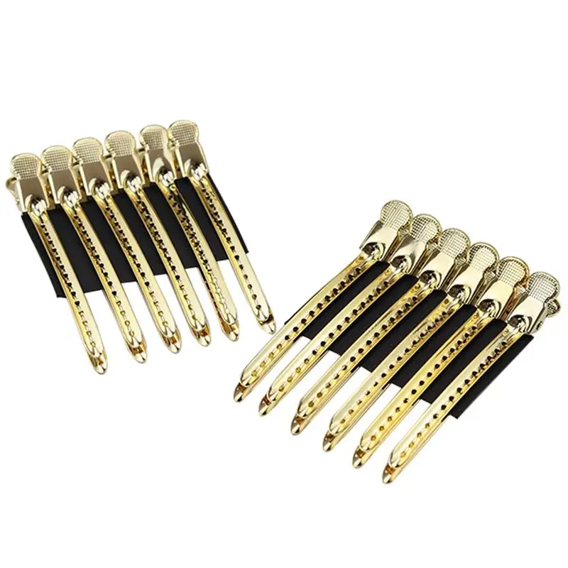 12PCS Stainless Steel Duckbill Hair Clip Universal Hair Styling Salon Hairdressing Styling Hairpin Clips