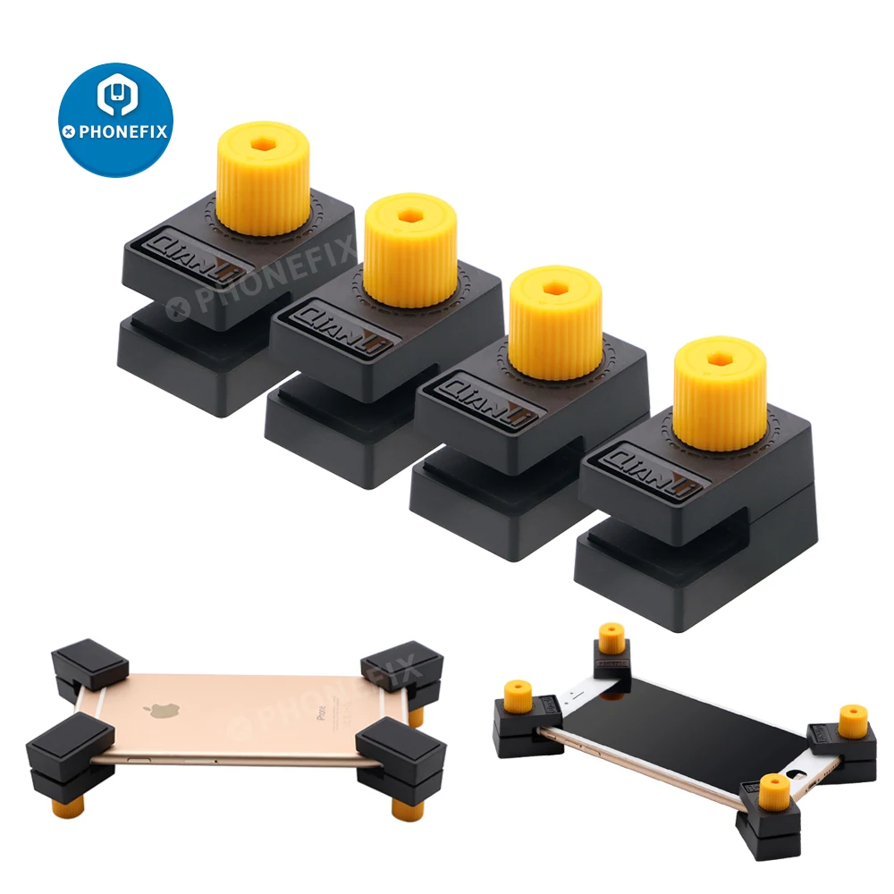 4 pz/lotto Qianli iClamp universale schermo LCD Clip di fissaggio per iPhone Tablet PC schermo regolabile posteriore in vetro strumenti di fissaggio morsetto
