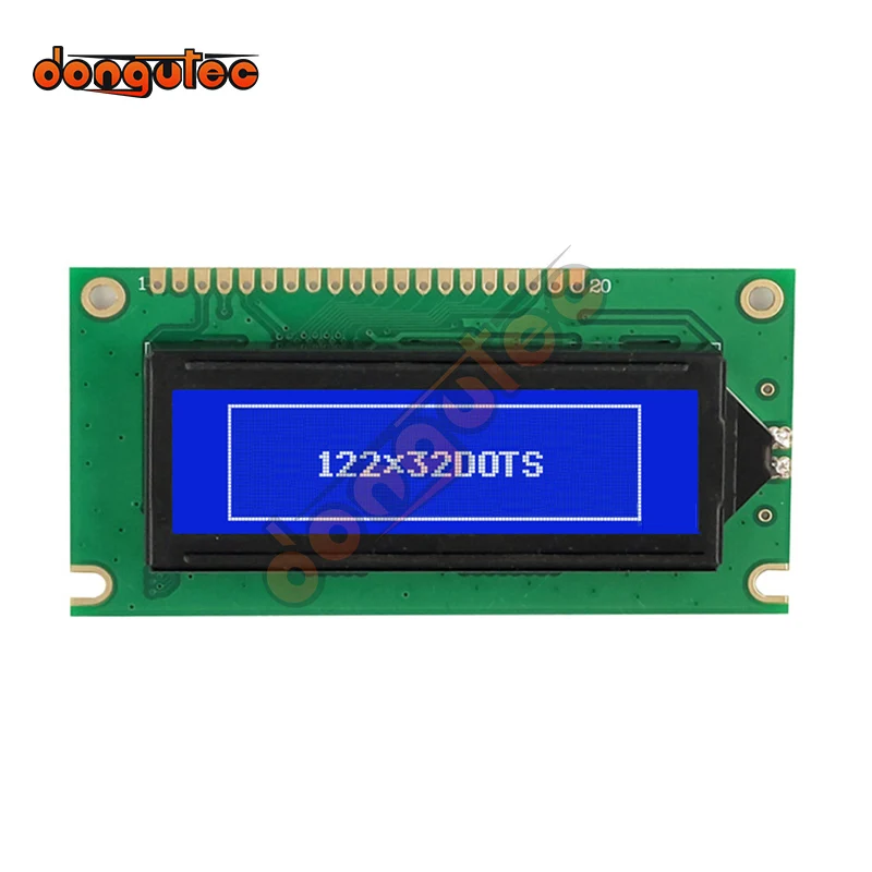 20PIN 12232W LCD Graphic Screen Module SED1520 Controller 5V White/Blue/Yellow Green Backlight Parallel Interface