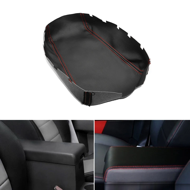 

Car-styling Microfiber Leather Interior Center Control Lid Armrest Box Cover Trim For Dodge Nitro 2007 2008 2009 2010 2011