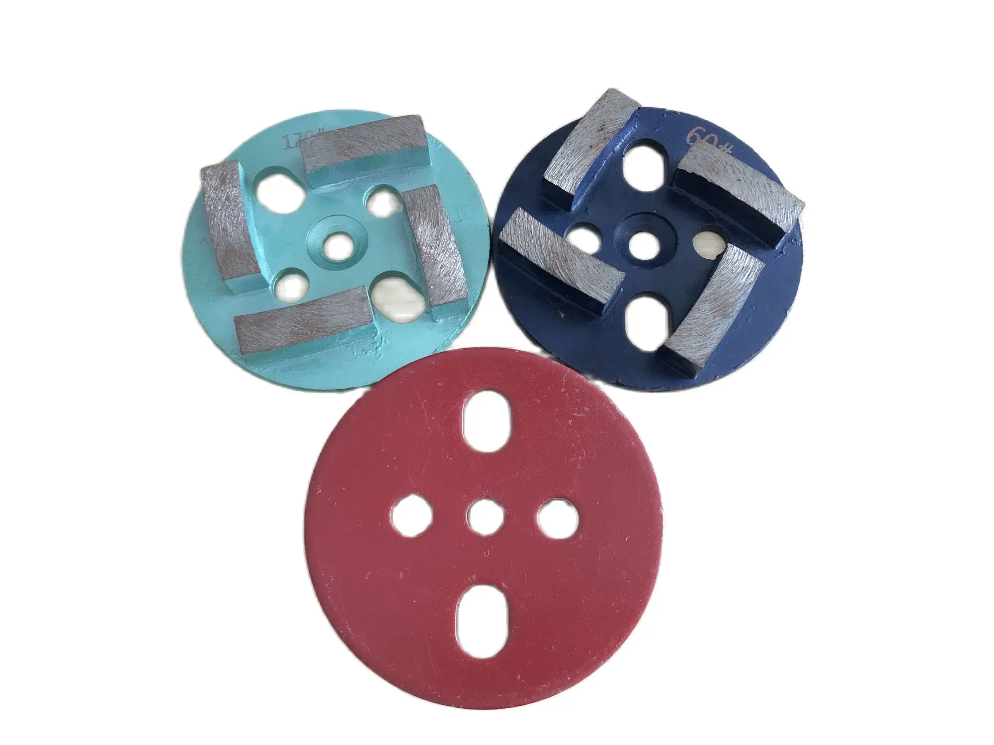 3PCS/Set 4Inch 100mm Dry Or Wet Metal Grinding Pads Metal Bond Segment Diamond Grinding Disc Cup For Stone Marble Concrete Floor