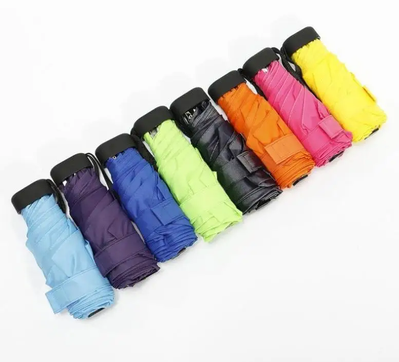 20pcs Mini Capsule Pocket Light Umbrella Windproof Folding Umbrellas Travel Compact Rain Umbrella Men Women Wholesale