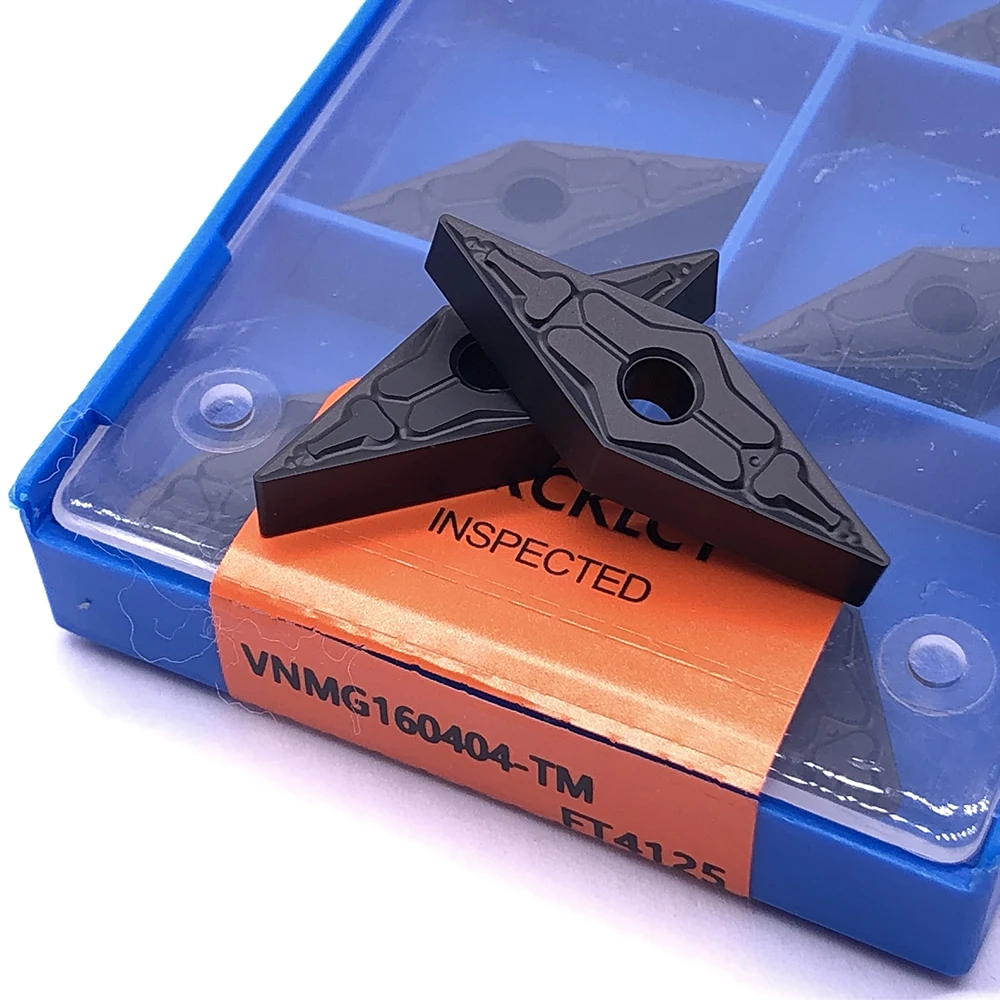 10 Chiếc RCKLCY VNMG160404 TM FT4125 Xi Măng Carbide Dạng Bên Ngoài Biến Dụng Cụ Thép Không Gỉ Tiện Bằng Máy Cnc Dụng Cụ
