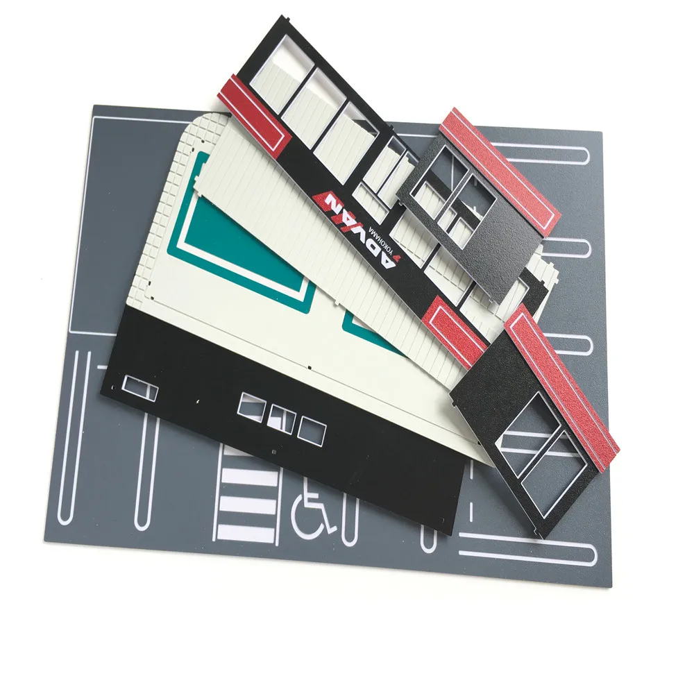 1/64 Car Model Scene Exhibition Hall Repair Modified Factory Architecture Diorama Ho Train N Scale Railway Layout
