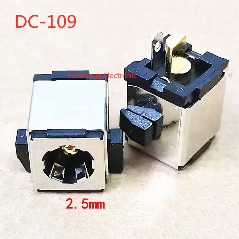 DC-109 DCPower Socket Female Base Copper Computer Charging Socket High Current 7A 2.55mm Core Gold Plated DC Interface Connector