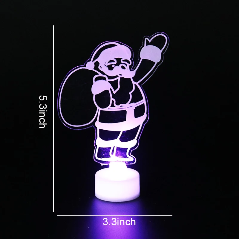 Christmas Home Decoration Colorful LED Lights tree Santa Claus Night light xmas navidad new year kids Gifts Lamp Christmas light