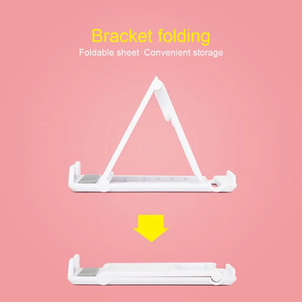 Verstelbare Tablet Stand Vouwen Lui Video Beugel Mobiele Telefoon Tablet Desktop Opvouwbare Stand Voor Pads Telefoons Wit