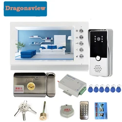 Dragonsview 7 Inch Video Door Phone Doorbell Intercom System With Monitor and Outdoor Panel Talk Call Monitoring  Unlock