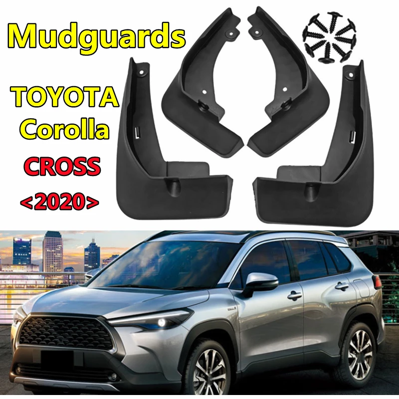 

4pcs Car Exterior Parts Tire Mudguards For TOYOTA CO-ROLLA CROSS 2020 Auto Wheel Mud Flare Flaps Protection Fender Splash Guards