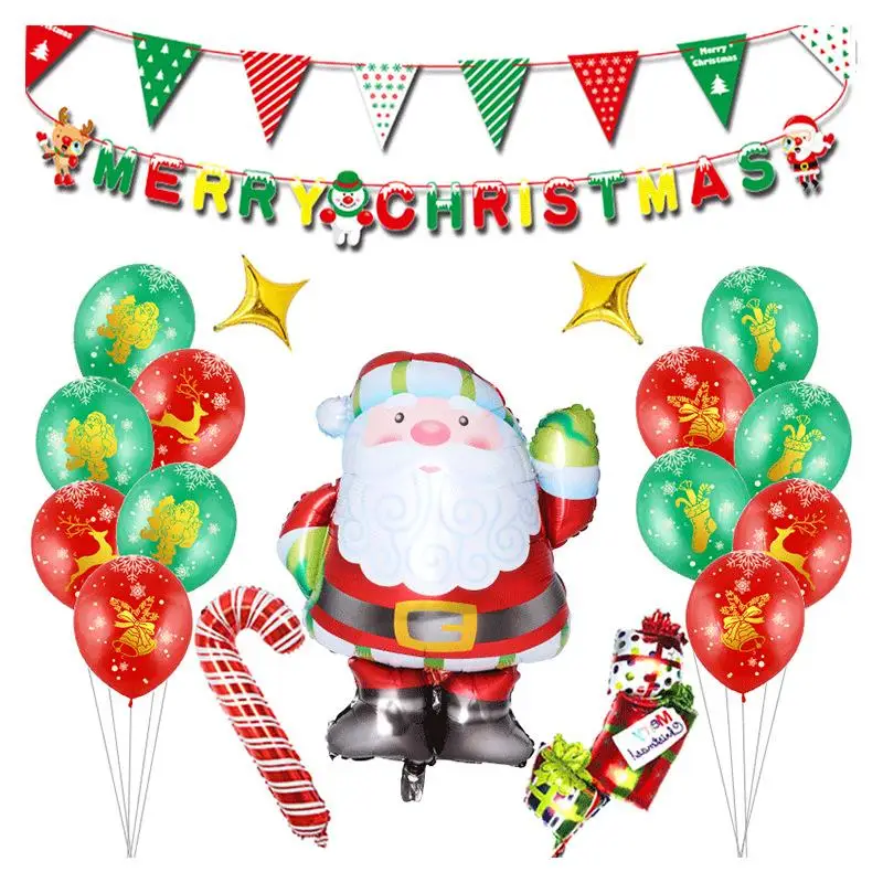 

New Year Christmas Balloon 2020 Santa Claus Balloon Set Xmas Holiday Set Party Decorations DIY Christmas Aluminum Balloon ZB265